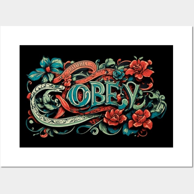 Obey Wall Art by SpottydoggCreatives